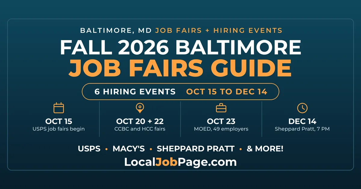 Fall 2026 Baltimore Job Fairs & Hiring Events: Your Complete Guide